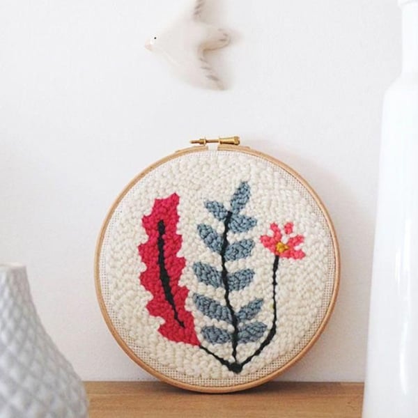 Kit Punch Needle Vegetal