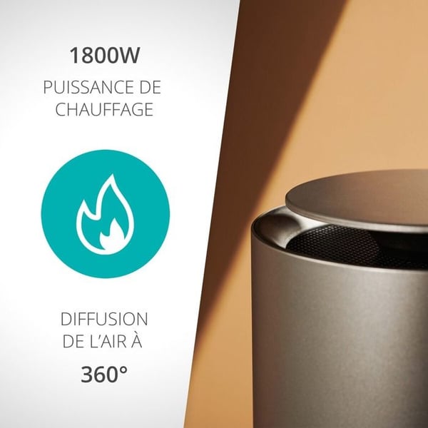 Duux Blæsevarmer CÉRAMIQUE CONNECTÉ 360° TRHEESIXTY 2 SORT (Darty Eksklusiv)