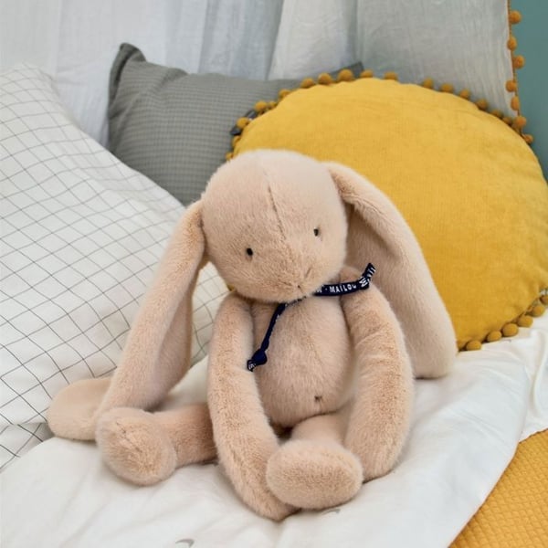 MA0163 Le Lapin Meloe 37cm Beige - MAÏLOU TRADITION - PELUSHER/Doudous - Brun - Polyester / Bomull