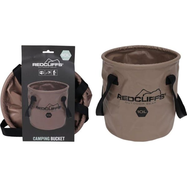 Rund dörrhink - REDCLIFFS - 10 l - Fällbar - Lätt - Brun