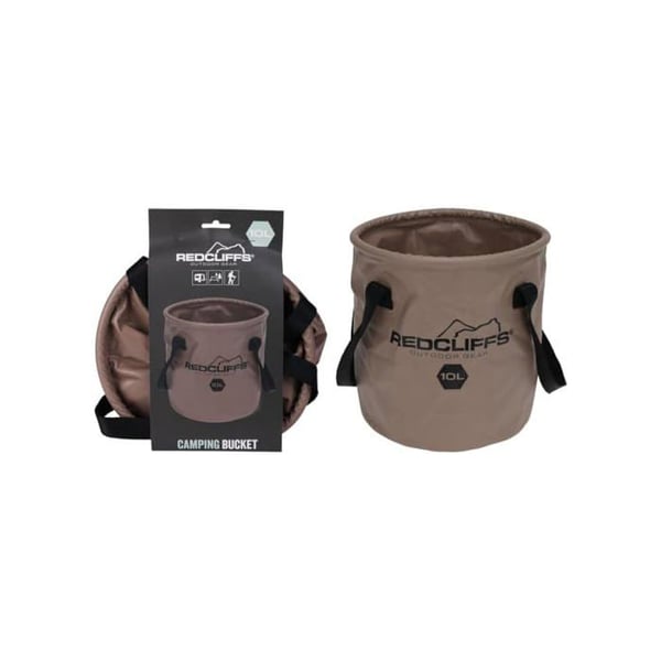 Rund dörrhink - REDCLIFFS - 10 l - Fällbar - Lätt - Brun