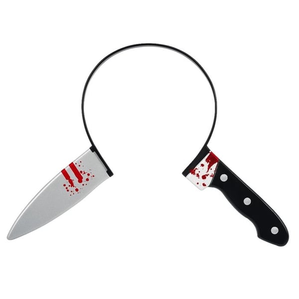 Hårband med kniv Halloween – Unisex kostymaccessoar
