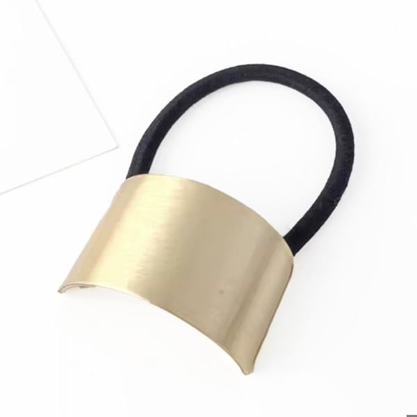 Hårsnodd - AVIZAR - Båformad Manschett - Guld - Svart - Chic och Minimalistisk