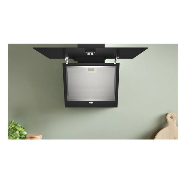 Bosch Dekorativ lutande huva 60cm 550m3/h svart - DWK65DK60
