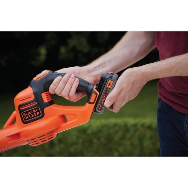Trådlös blåsare BLACK+DECKER - GWC1820PC - 18V - Luftrörelse på 209 km/h - Med 18V - 2Ah batteri och 2Ah laddare