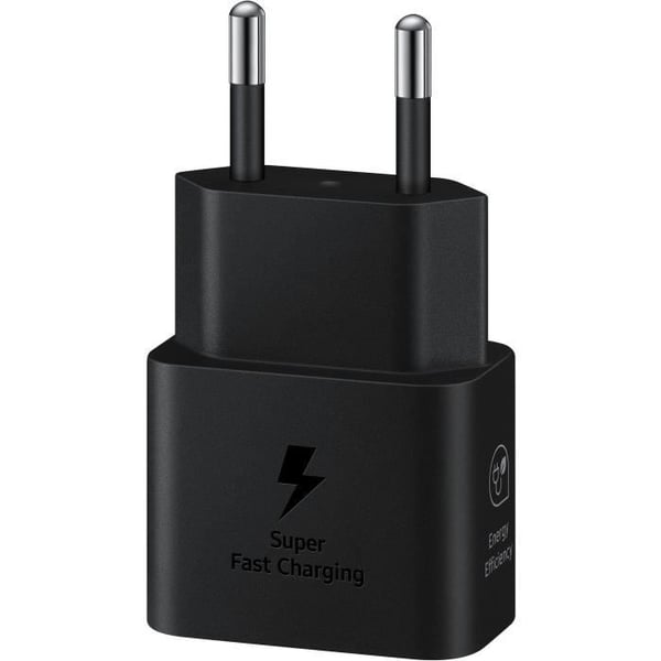 Samsung mobiltelefonoplader 25W netoplader Med USBC kabel Sort