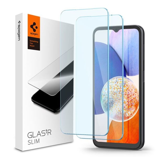Spigen Glas.TR Slim 2-Pack Tempererat glas - Tempererat glas för Samsung Galaxy A15 4/5G / A25 5G / M15 5G (2 stycken)