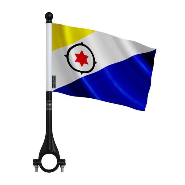 Bicycle Flag Bonaire i Polyester – 14 x 21 cm – Cykelflagga – 5 stycken