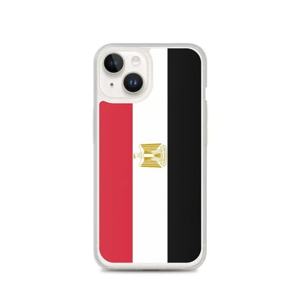 Telefonfodral - PIXELFORMA - Egyptiens flagga - Kompatibel med iPhone 14 - Mjuk - Stötresistent