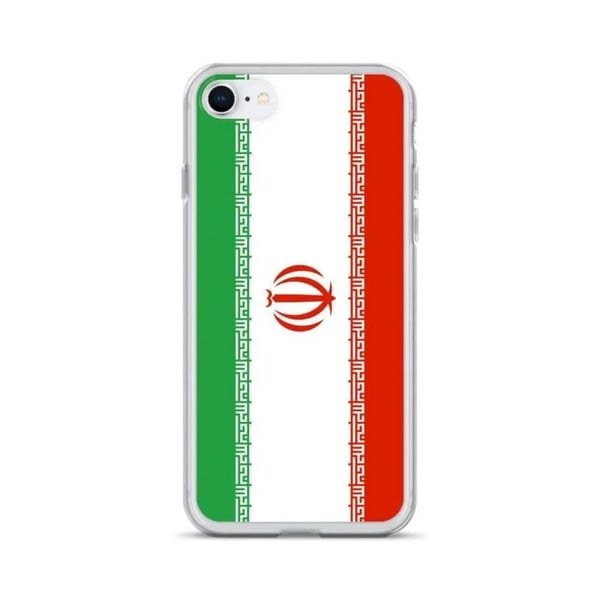 Telefonfodral - PIXELFORMA - Irans flagga - iPhone 7 - Transparent plast - TPU
