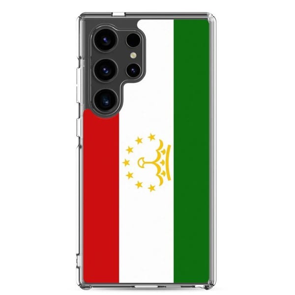 Mobilskal – Tadjikistans flagga – Kompatibel med Samsung Galaxy S24 Ultra – Mjuk fodral – Stöttålig och skyddande – Pixelforma