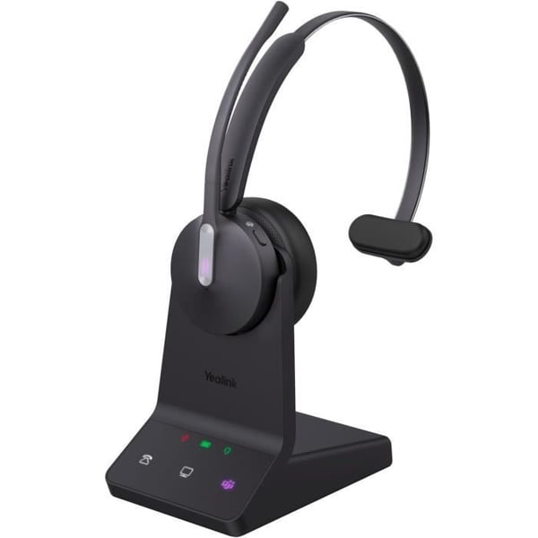 Mono headset - YEALINK - WH64 - DECT and Bluetooth - Noise reduction - Battery life 26h