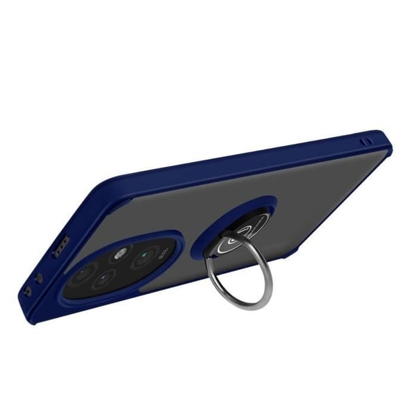 Coque för Honor 200 Pro med Metallring Video Support Mörkblå