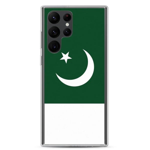 Mobilskal – Pakistans flagga – Kompatibel med Samsung Galaxy S24 Ultra – Mjukt fodral – Stötsäkert och hållbart – Pixelforma
