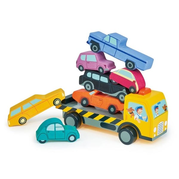 Pinoamisleikki - TENDER LEAF TOYS - Pinoautot - 7 puista autoa - Sekä pojille että tytöille - 12 kuukautta
