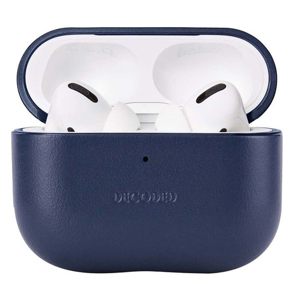 Coque AirPods Pro 3 - DECODED - AirCase Pro 3 - Full grain läder - Blå - Elegant skydd