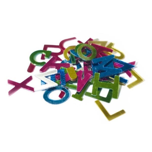 Graine Créative - Paljetter sequin alfabet i assorterade färger 15gr