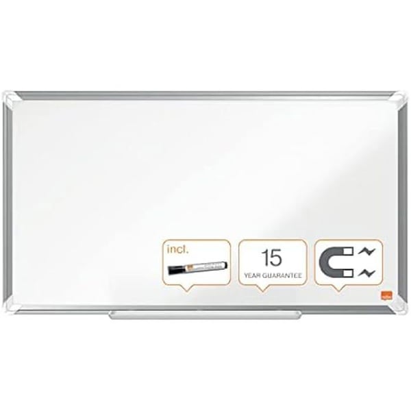 Tavla Vit - NOBO - Premium Plus - Magnetisk - 710x400mm - Aluminiumram
