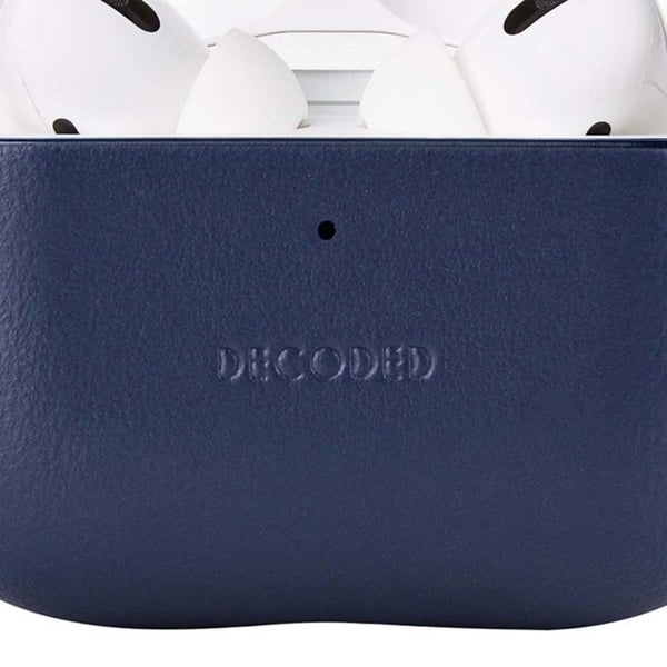 Coque AirPods Pro 3 - DECODED - AirCase Pro 3 - Full grain läder - Blå - Elegant skydd