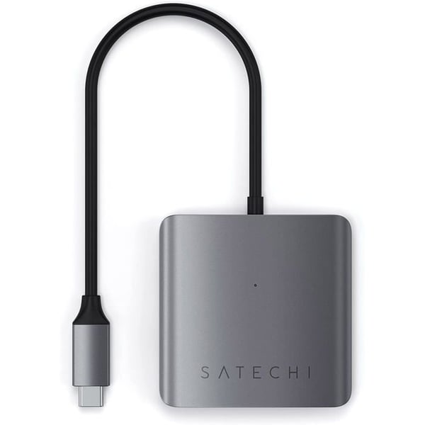 Hub med 4 USB-C-porte i aluminium fra Satechi