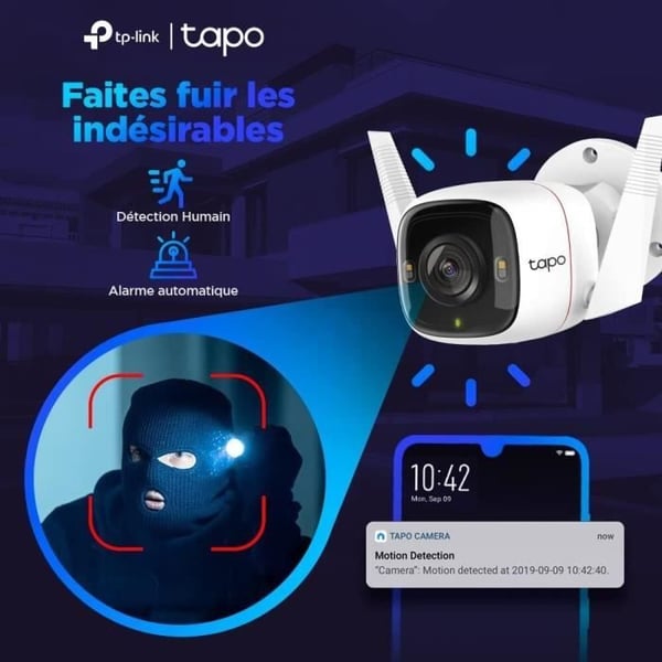 Utomhus WiFi övervakningskamera - TP-Link TAPO C320WS - QHD 4MP(2K+) - Night Vision - IP66 - Alexa-kompatibel