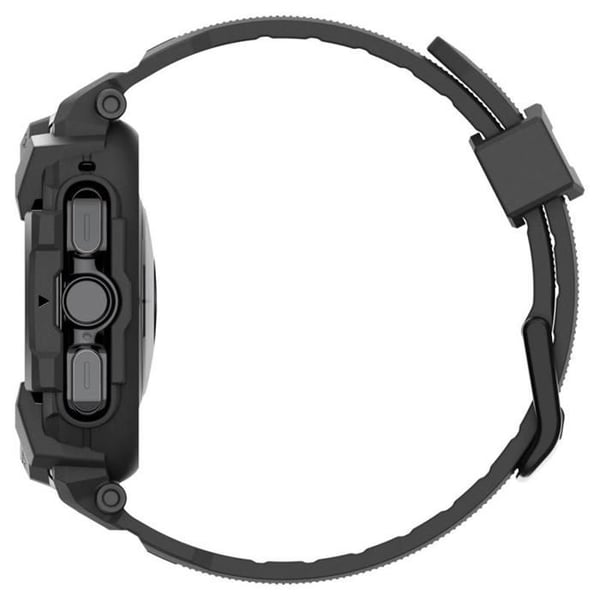 Spigen Rugged Armor Pro – Armbånd og etui til Samsung Galaxy Watch Ultra 47 mm (mat sort)