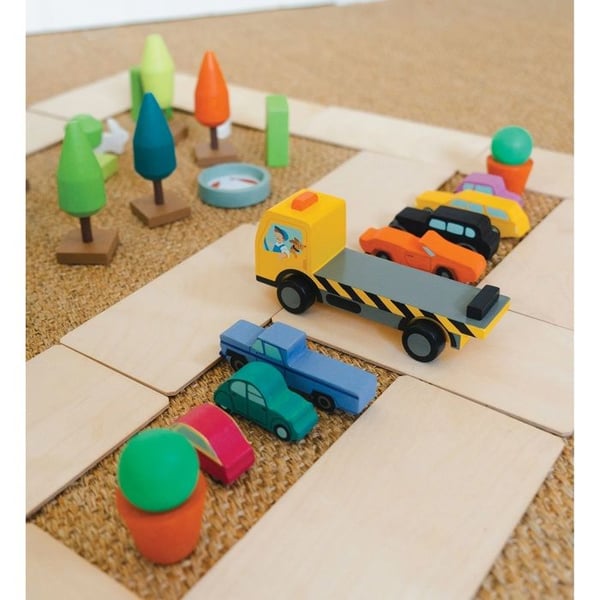 Pinoamisleikki - TENDER LEAF TOYS - Pinoautot - 7 puista autoa - Sekä pojille että tytöille - 12 kuukautta