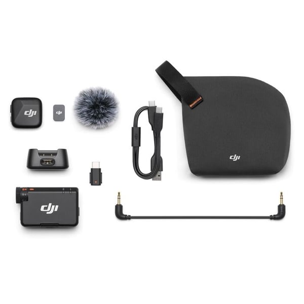 Microfon trådløs - DJI - Mic Mini - Kompakt og let - Batterilevetid 48t - Aktiv støjannulering