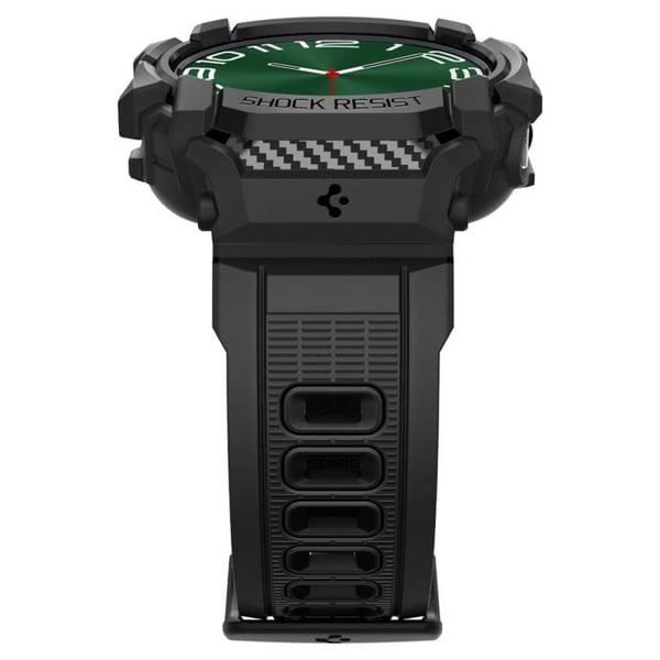 Spigen Rugged Armor Pro – Armbånd og etui til Samsung Galaxy Watch Ultra 47 mm (mat sort)