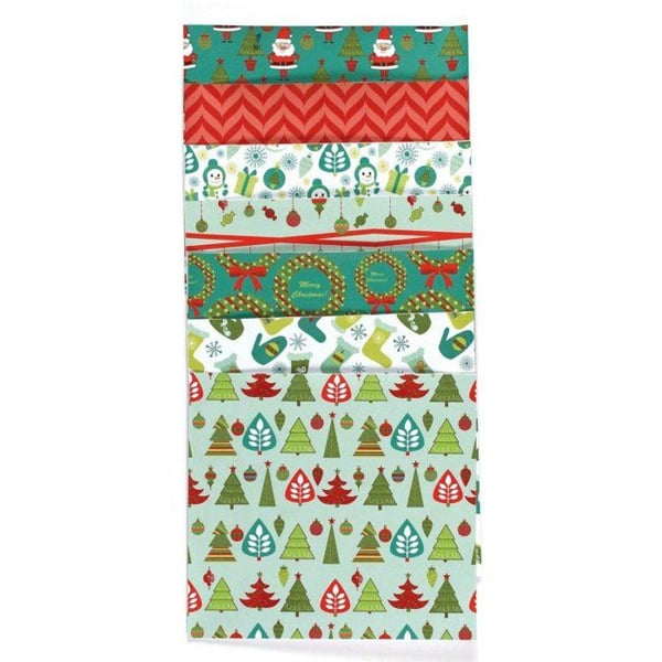 MégaCréa DIY - Pappersark Assortiment Julmönster fantasi x7