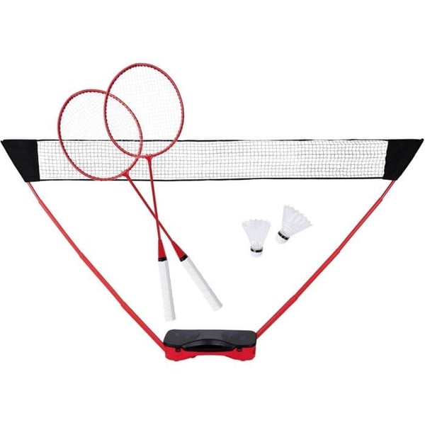Donnay Badminton Set Komplett - Badmintonracket för 2 Spelare - med Fjäder och Utomhusnät - Perfekt för Utomhusspel169