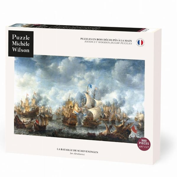 Pussel - PUZZLE MICHÈLE WILSON - Slaget vid Scheveningen av Jan Abrahamsz - 900 bitar - Trä - Handgjord Frankrike
