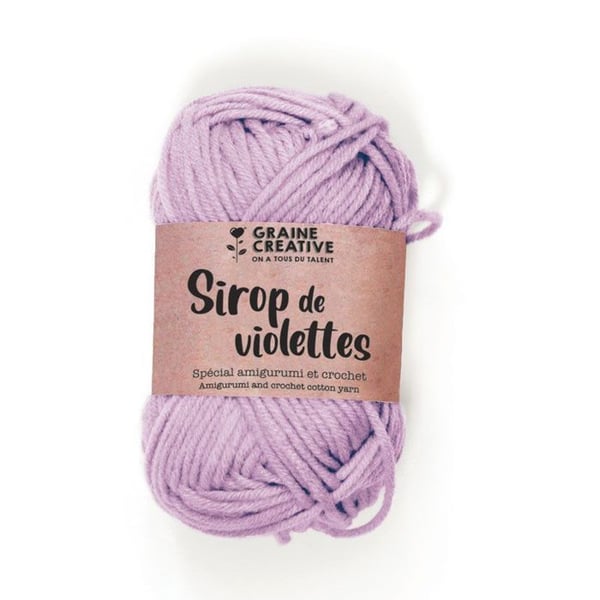 Bomullsgarn för virkning och amigurumi 55 m - lila