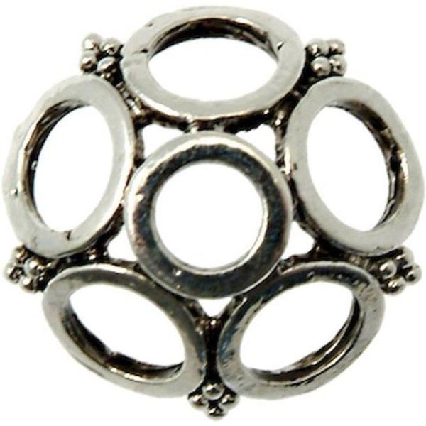 MégaCréa - Rund metallskål Ø 24 mm Silverfärgad