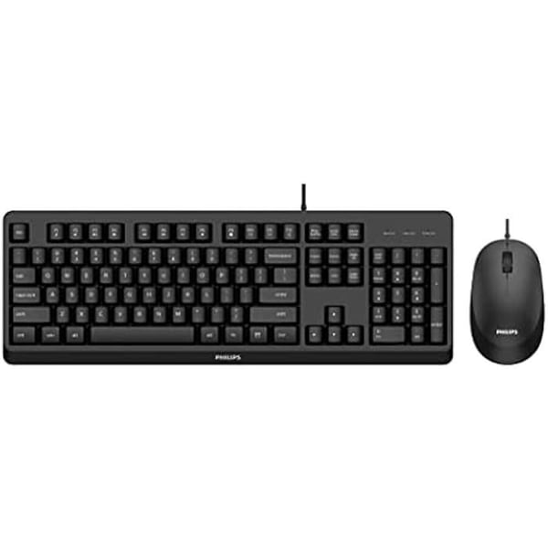 Trådlöst Tangentbord och Mus - PHILIPS - SPT6307BL - Ergonomisk - 1600 DPI - Tysta Klick