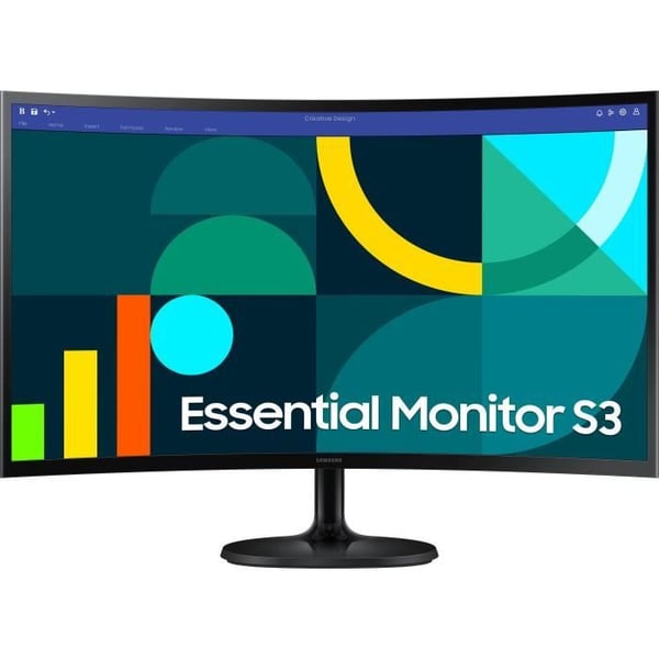 Skärm PC - SAMSUNG - S24D364GAU - 24'' - 1920x1080 - Böjd - 1800R - 4ms - 100Hz - 16:9 - 250 cd/m² - HDMI - Nejerbar fot