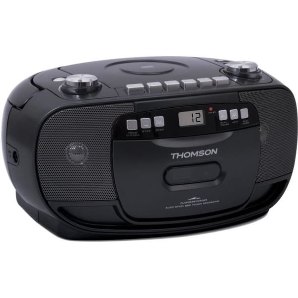 THOMSON RK200CD - Bärbar CD-/kassettradiospelare - Svart