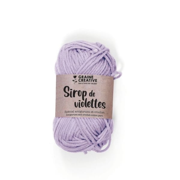 Bomullsgarn för virkning och amigurumi 55 m - lila