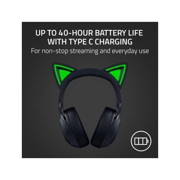 Gaming Headset - Razer - Kraken Kitty V2 BT - RGB - Trådlös - Över örat