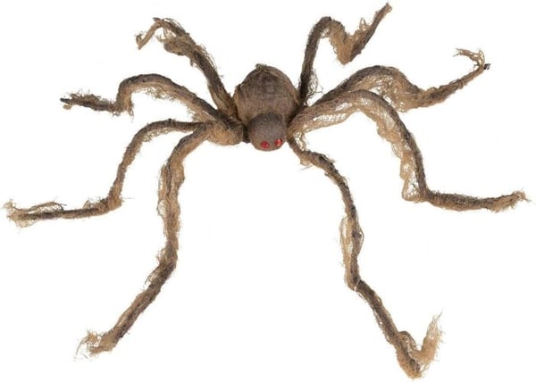 Jätte-spindel - LILLA CLOWN - re23018 - 60 cm - Fäste med sugkopp - Brun pälsig