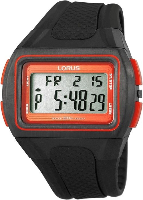 Herrklocka - LORUS WATCHES - R2313DX9 - Quartz - Digital - Gummi