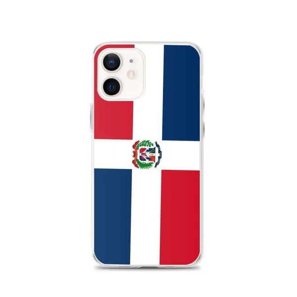 Telefonfodral - PIXELFORMA - iPhone 12 - Flagga Dominikanska republiken - Mjuk - Transparent TPU