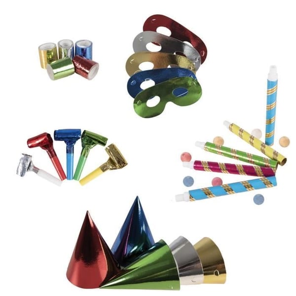 1 Festlig metallisk konfetti-kit för 5 personer REF/22403