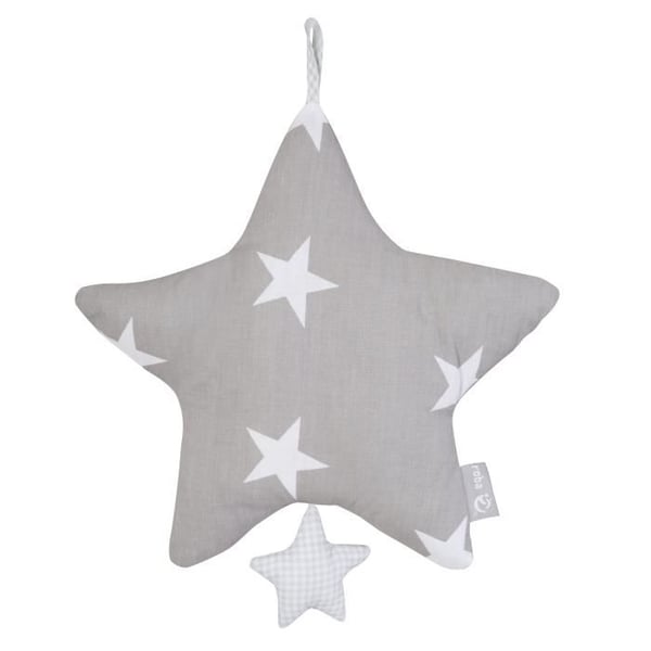 Little Stars ROBA Hanging Musical Star Music Box - Grå/Vit
