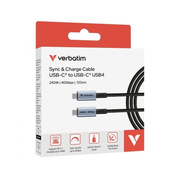 VERBATIM KABEL USB-C/ USB-C 240W