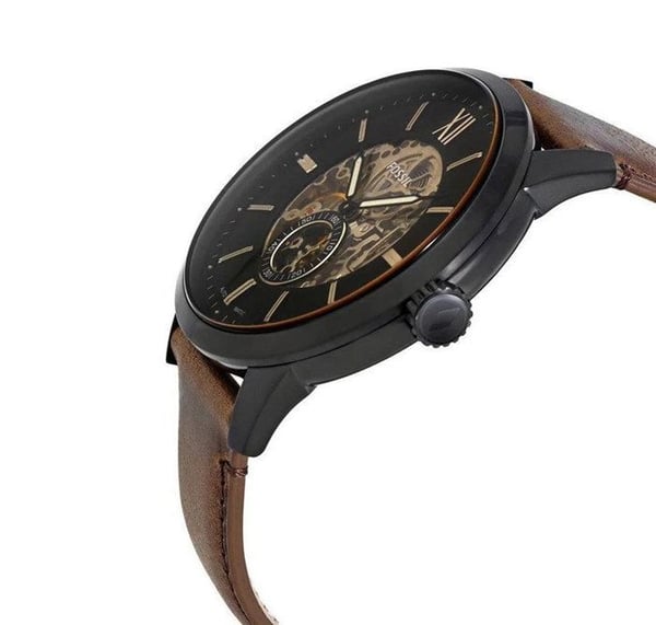 Herrklocka - Fossil - Townsman - 48 mm - Automatisk - Brunt Läder