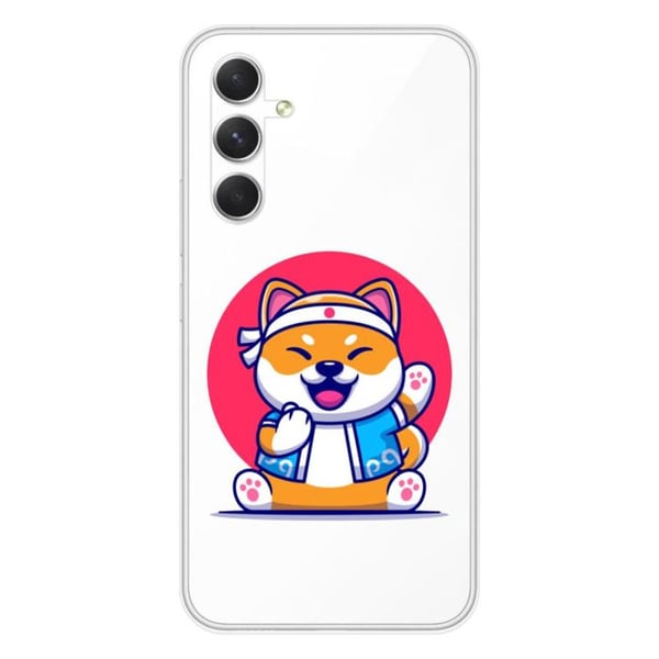 Tryckt silikonfodral som är kompatibelt med Samsung Galaxy A54 5G Shiba ninja