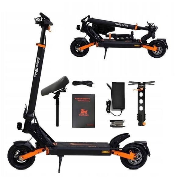KuKirin G2 Pro elektrisk skoter Effekt 600W Litiumbatteri 48V15.6Ah Räckvidd 58km Ultra grova däck 9" Skivbroms