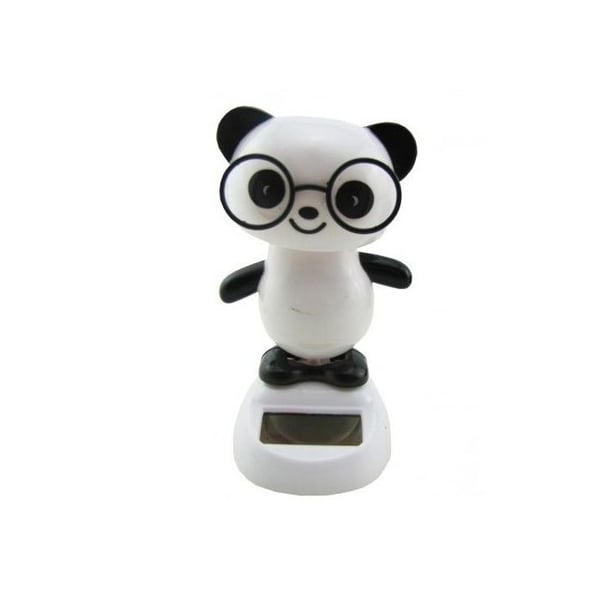 Figurin - EUROWEB - Panda - Animerad - Solenergi - 10,5 cm