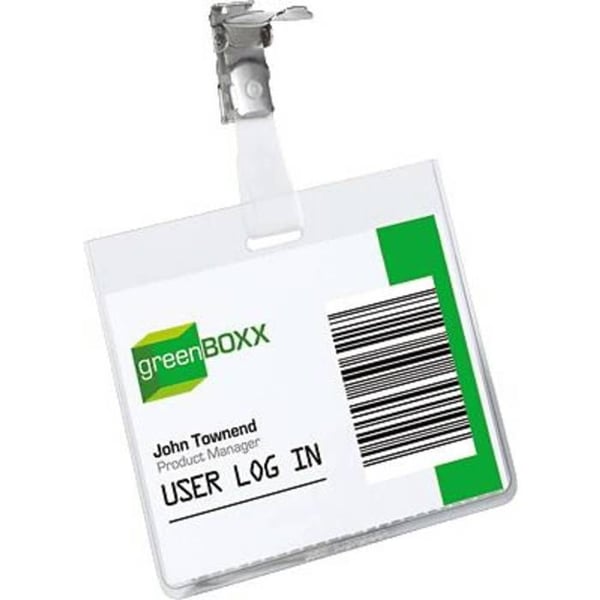 Namnbrickor - Slitstark - 800319 - Förpackning om 25 - 90 x 60 mm - Genomskinlig